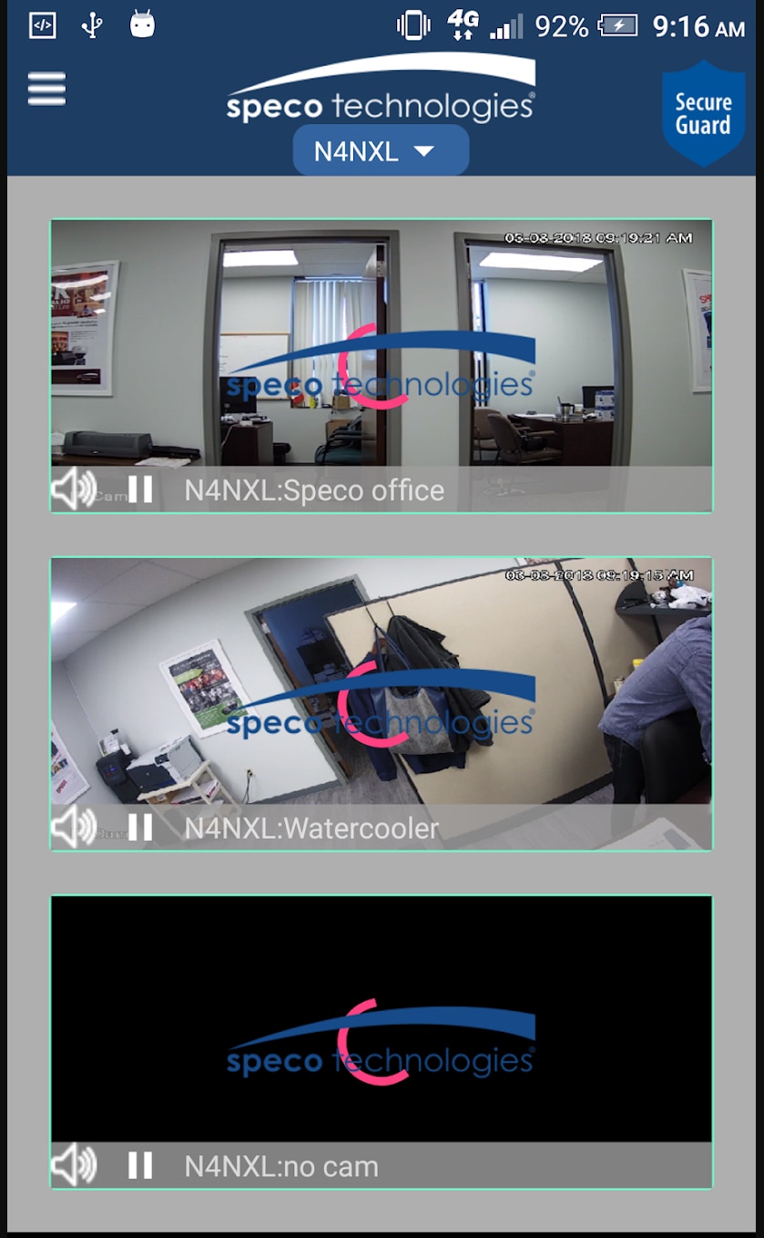 Easy Access To Footage Via Mobile App: View live and stored video from anywhere, anytime through the free SecureGuard mobile app for iOS and Android devices. When the camera is connected to a Speco DVR or NVR, you'll be able to view live video footage as well as playback, pause, rewind, and fast forward recorded footage using a smartphone or tablet. This allows you to monitor your home from any location with an Internet connection, all from the palm of your hand.